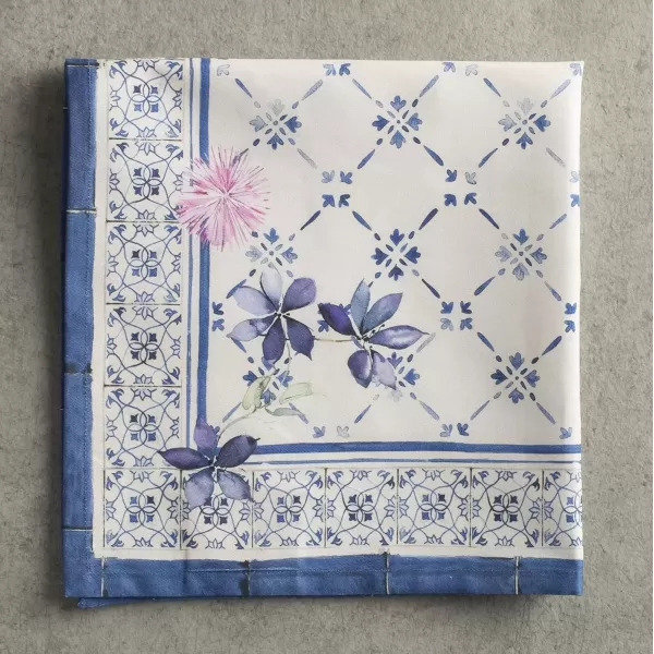 imageMaison d Hermine Napkin 100 Cotton Set of 4 Decorative Washable Table Cloth Napkins Dining Wedding Banquet Buffet Happy Florals  High Summer  SpringSummer 20x2002  Faience