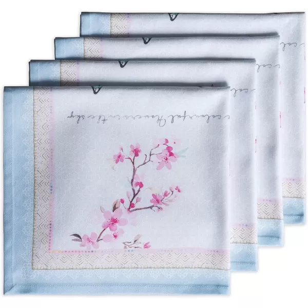 imageMaison d Hermine Napkin 100 Cotton Set of 4 Decorative Washable Table Cloth Napkins Dining Wedding Banquet Buffet Happy Florals  High Summer  SpringSummer 20x2009  Blossoms in Spring