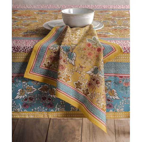 imageMaison d Hermine Napkin 100 Cotton Set of 4 Decorative Washable Table Cloth Napkins Dining Wedding Banquet Buffet Happy Florals  High Summer  SpringSummer 20x2001  Marquise