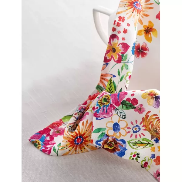 imageMaison d Hermine Napkin 100 Cotton Set of 4 Decorative Washable Table Cloth Napkins Dining Wedding Banquet Buffet Happy Florals  High Summer  SpringSummer 20x2014  Happy Florals  High Summer