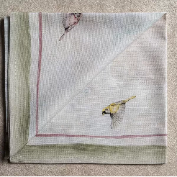 imageMaison d Hermine Napkin 100 Cotton Set of 4 Decorative Washable Table Cloth Napkins Dining Wedding Banquet Buffet Happy Florals  High Summer  SpringSummer 20x2012  Flying Birds