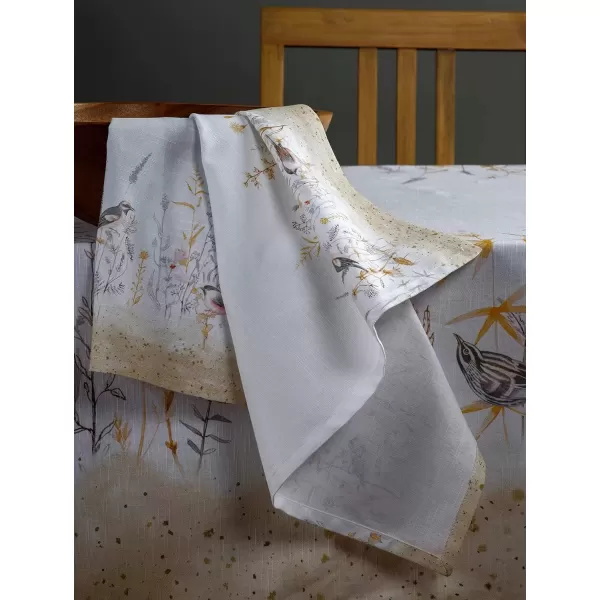 imageMaison d Hermine Napkins 20x20 100 Cotton Decorative Washable Table Cloth Napkin Kitchen Party Wedding Restaurant ampamp Camping Botanical Fresh  SpringSummer Set of 413  Meadow Florals  Beige