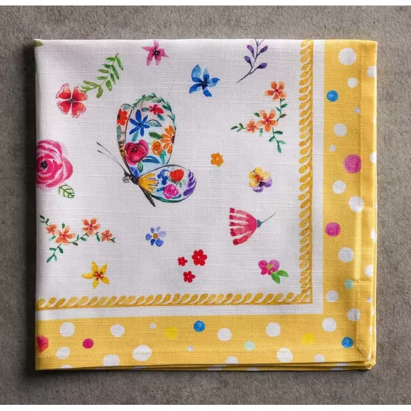 imageMaison d Hermine Napkins 20x20 100 Cotton Decorative Washable Table Cloth Napkin Kitchen Party Wedding Restaurant ampamp Camping Botanical Fresh  SpringSummer Set of 421  Happy Florals  Sweety