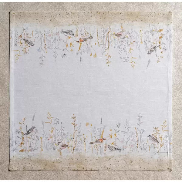 imageMaison d Hermine Napkins 20x20 100 Cotton Decorative Washable Table Cloth Napkin Kitchen Party Wedding Restaurant ampamp Camping Botanical Fresh  SpringSummer Set of 413  Meadow Florals  Beige