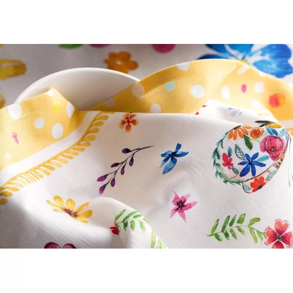 imageMaison d Hermine Napkins 20x20 100 Cotton Decorative Washable Table Cloth Napkin Kitchen Party Wedding Restaurant ampamp Camping Botanical Fresh  SpringSummer Set of 421  Happy Florals  Sweety