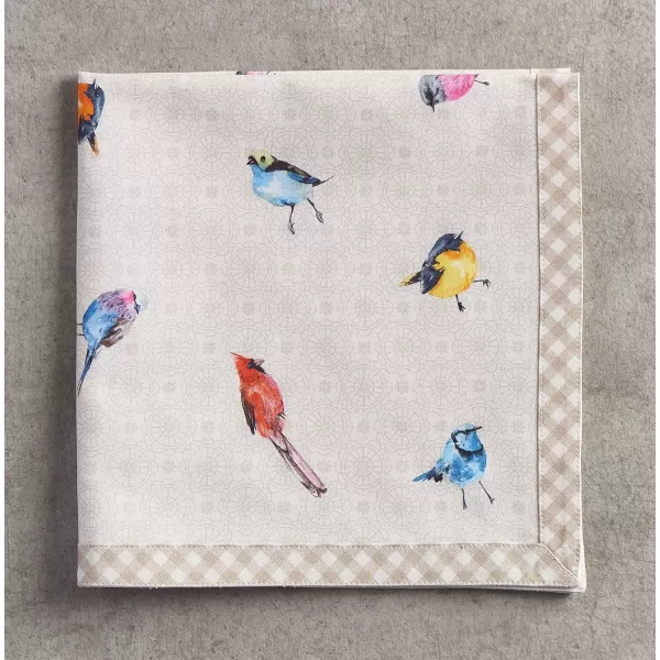 imageMaison d Hermine Napkins 20x20 100 Cotton Decorative Washable Table Cloth Napkin Kitchen Party Wedding Restaurant ampamp Camping Botanical Fresh  SpringSummer Set of 406  Birdies on Wire