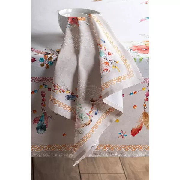 imageMaison d Hermine Napkins 20x20 100 Cotton Decorative Washable Table Cloth Napkin Kitchen Party Wedding Restaurant ampamp Camping Botanical Fresh  SpringSummer Set of 418  Ibiza  Beige