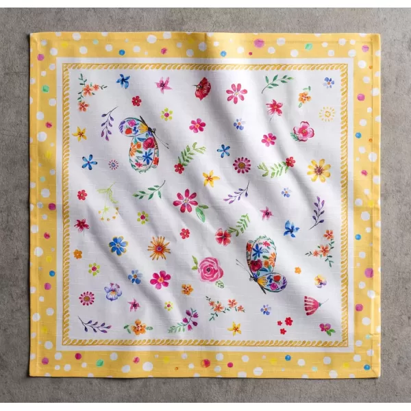 imageMaison d Hermine Napkins 20x20 100 Cotton Decorative Washable Table Cloth Napkin Kitchen Party Wedding Restaurant ampamp Camping Botanical Fresh  SpringSummer Set of 421  Happy Florals  Sweety