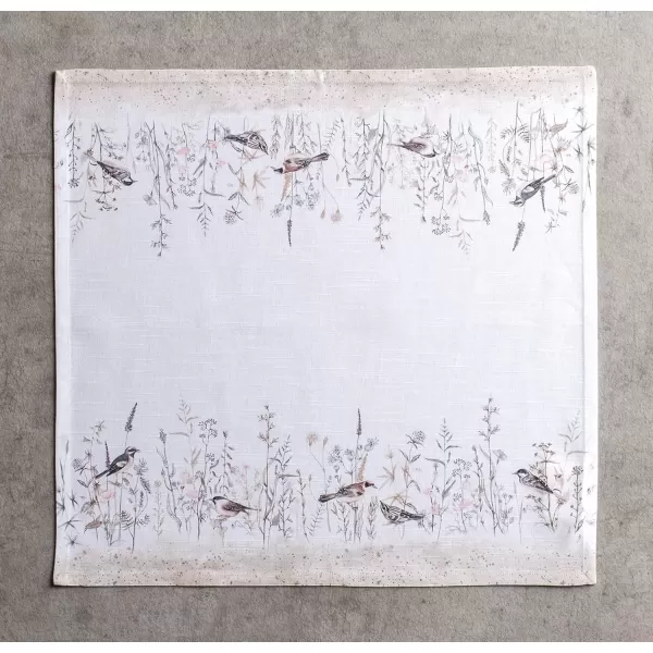 imageMaison d Hermine Napkins 20x20 100 Cotton Decorative Washable Table Cloth Napkin Kitchen Party Wedding Restaurant ampamp Camping Botanical Fresh  SpringSummer Set of 415  Meadow Florals  Brown