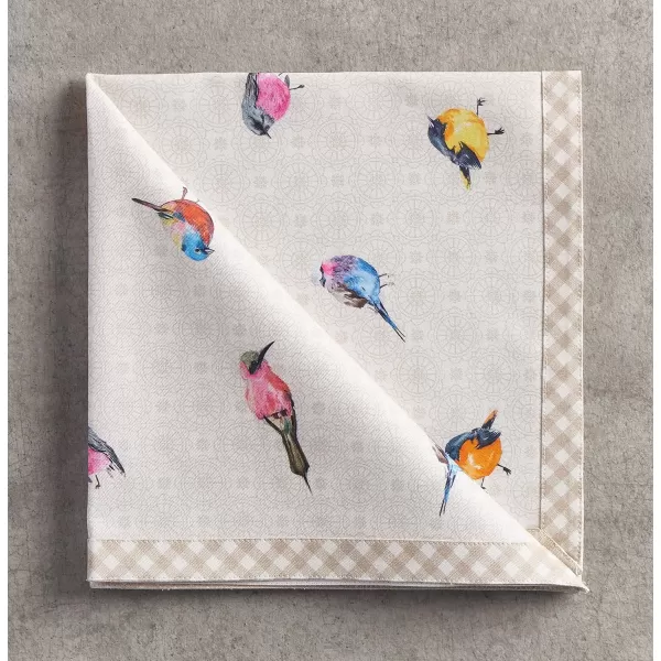 imageMaison d Hermine Napkins 20x20 100 Cotton Decorative Washable Table Cloth Napkin Kitchen Party Wedding Restaurant ampamp Camping Botanical Fresh  SpringSummer Set of 406  Birdies on Wire