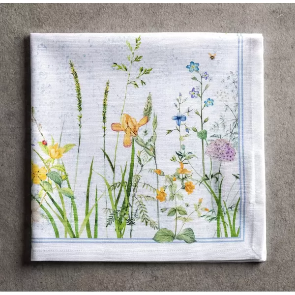 imageMaison d Hermine Napkins 20x20 100 Cotton Decorative Washable Table Cloth Napkin Kitchen Party Wedding Restaurant ampamp Camping Botanical Fresh  SpringSummer Set of 404  Fleurs De Mai