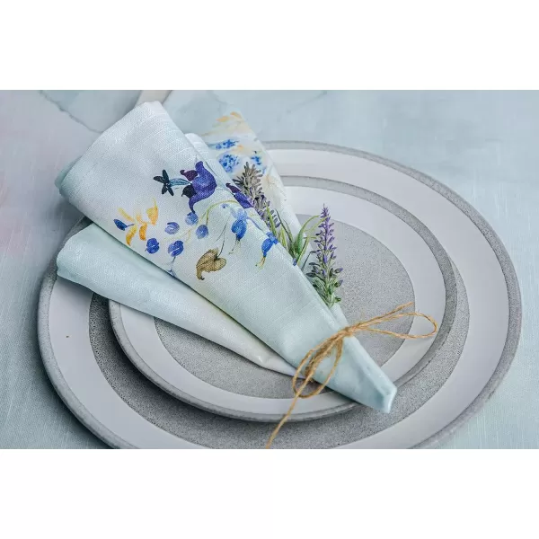 imageMaison d Hermine Napkins 20x20 100 Cotton Decorative Washable Table Cloth Napkin Kitchen Party Wedding Restaurant ampamp Camping Botanical Fresh  SpringSummer Set of 416  Lazy Summer Days