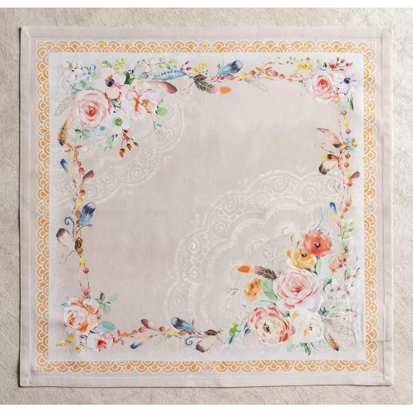 imageMaison d Hermine Napkins 20x20 100 Cotton Decorative Washable Table Cloth Napkin Kitchen Party Wedding Restaurant ampamp Camping Botanical Fresh  SpringSummer Set of 418  Ibiza  Beige