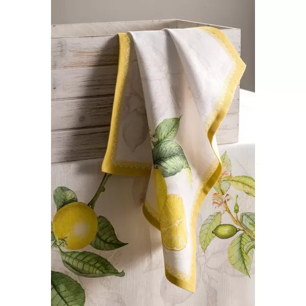 imageMaison d Hermine Napkins 20x20 100 Cotton Decorative Washable Table Cloth Napkin Kitchen Party Wedding Restaurant ampamp Camping Botanical Fresh  SpringSummer Set of 402  Limoncello