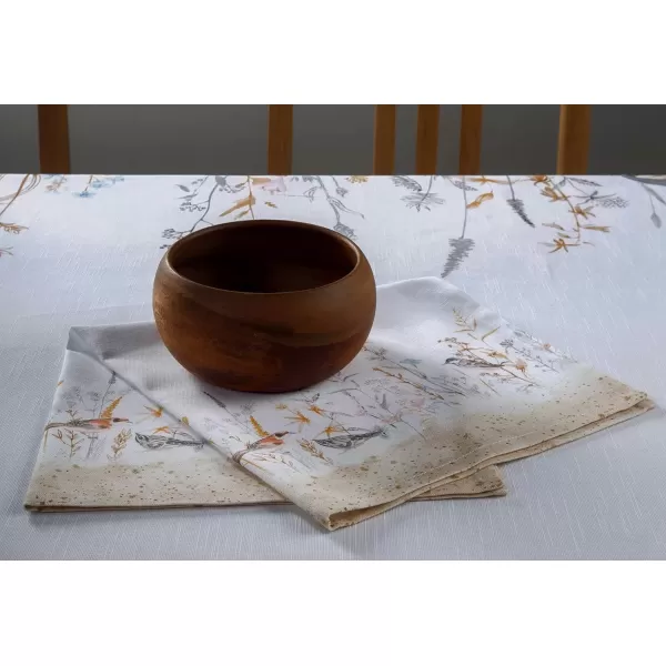 imageMaison d Hermine Napkins 20x20 100 Cotton Decorative Washable Table Cloth Napkin Kitchen Party Wedding Restaurant ampamp Camping Botanical Fresh  SpringSummer Set of 413  Meadow Florals  Beige