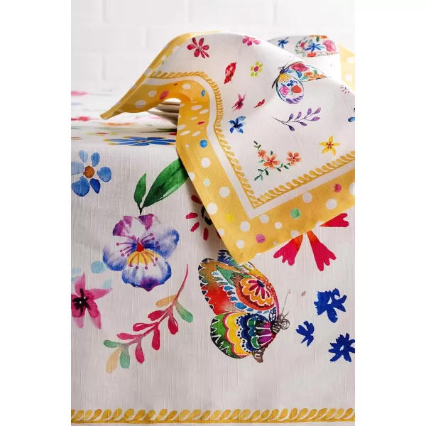 imageMaison d Hermine Napkins 20x20 100 Cotton Decorative Washable Table Cloth Napkin Kitchen Party Wedding Restaurant ampamp Camping Botanical Fresh  SpringSummer Set of 421  Happy Florals  Sweety