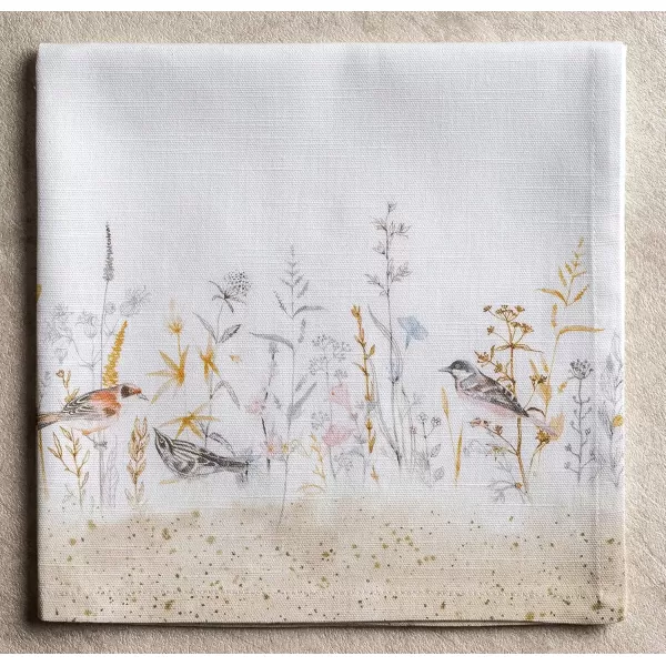 imageMaison d Hermine Napkins 20x20 100 Cotton Decorative Washable Table Cloth Napkin Kitchen Party Wedding Restaurant ampamp Camping Botanical Fresh  SpringSummer Set of 413  Meadow Florals  Beige