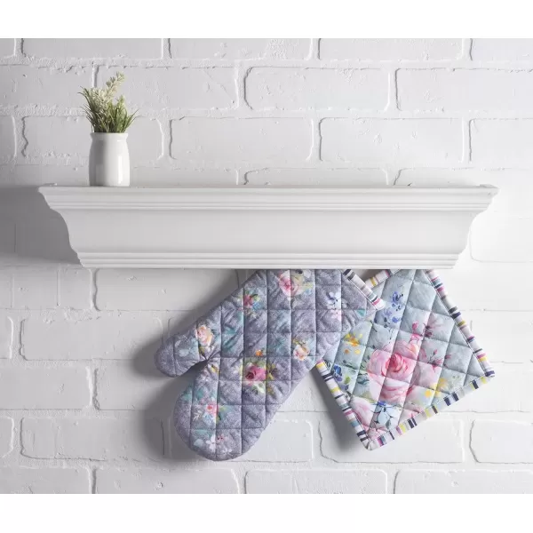 imageMaison d Hermine Oven Mitt  Pot Holder 100 Cotton Heat Resistant Kitchen Oven Gloves 75quotx13quot ampamp Hot Pads 8quotx8quot Chef Women ampamp Men Parties Birdies On Wire  SpringSummer22  Sweet Rose Lavender  Lush