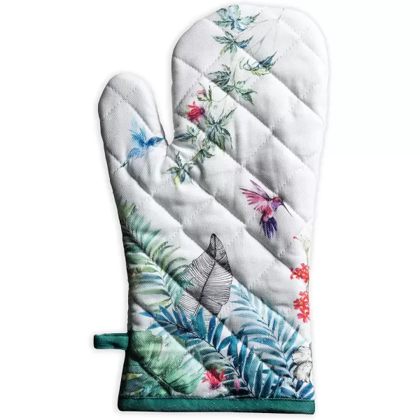 imageMaison d Hermine Oven Mitt  Pot Holder 100 Cotton Heat Resistant Kitchen Oven Gloves 75quotx13quot ampamp Hot Pads 8quotx8quot Chef Women ampamp Men Parties Birdies On Wire  SpringSummer11  Tropiques