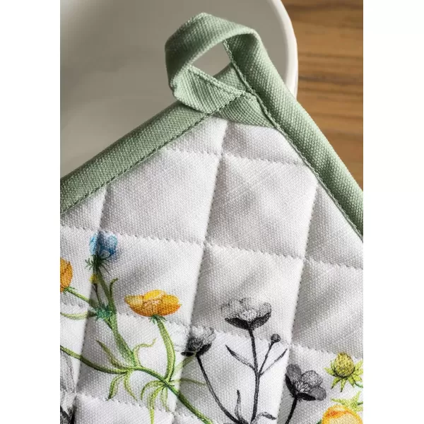 imageMaison d Hermine Oven Mitt  Pot Holder 100 Cotton Heat Resistant Kitchen Oven Gloves 75quotx13quot ampamp Hot Pads 8quotx8quot Chef Women ampamp Men Parties Birdies On Wire  SpringSummer27  Printemps
