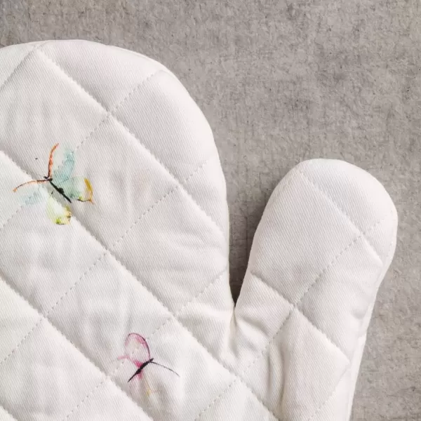 imageMaison d Hermine Oven Mitt  Pot Holder 100 Cotton Heat Resistant Kitchen Oven Gloves 75quotx13quot ampamp Hot Pads 8quotx8quot Chef Women ampamp Men Parties Birdies On Wire  SpringSummer7  Botanical Fresh