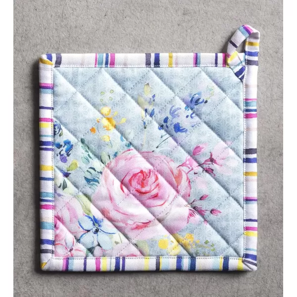 imageMaison d Hermine Oven Mitt  Pot Holder 100 Cotton Heat Resistant Kitchen Oven Gloves 75quotx13quot ampamp Hot Pads 8quotx8quot Chef Women ampamp Men Parties Birdies On Wire  SpringSummer22  Sweet Rose Lavender  Lush