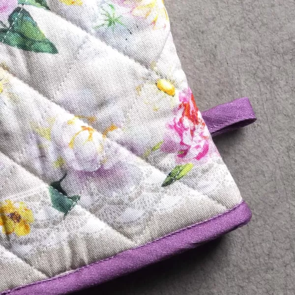 imageMaison d Hermine Oven Mitt  Pot Holder 100 Cotton Heat Resistant Kitchen Oven Gloves 75quotx13quot ampamp Hot Pads 8quotx8quot Chef Women ampamp Men Parties Birdies On Wire  SpringSummer40  Pivoine