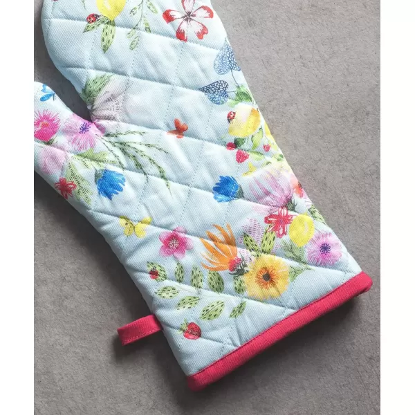 imageMaison d Hermine Oven Mitt  Pot Holder 100 Cotton Heat Resistant Kitchen Oven Gloves 75quotx13quot ampamp Hot Pads 8quotx8quot Chef Women ampamp Men Parties Birdies On Wire  SpringSummer32  Jardin Dete  Mint