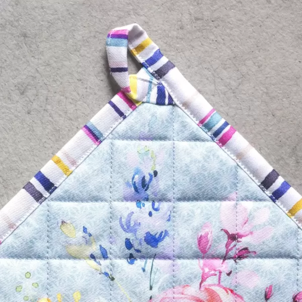 imageMaison d Hermine Oven Mitt  Pot Holder 100 Cotton Heat Resistant Kitchen Oven Gloves 75quotx13quot ampamp Hot Pads 8quotx8quot Chef Women ampamp Men Parties Birdies On Wire  SpringSummer22  Sweet Rose Lavender  Lush