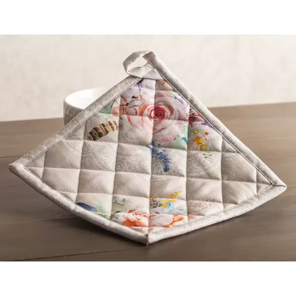 imageMaison d Hermine Oven Mitt  Pot Holder 100 Cotton Heat Resistant Kitchen Oven Gloves 75quotx13quot ampamp Hot Pads 8quotx8quot Chef Women ampamp Men Parties Birdies On Wire  SpringSummer50  Ibiza  Beige