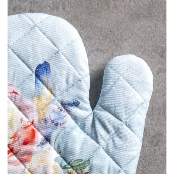 imageMaison d Hermine Oven Mitt  Pot Holder 100 Cotton Heat Resistant Kitchen Oven Gloves 75quotx13quot ampamp Hot Pads 8quotx8quot Chef Women ampamp Men Parties Birdies On Wire  SpringSummer47  Ibiza