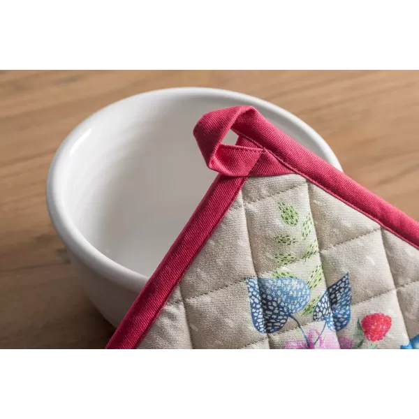 imageMaison d Hermine Oven Mitt  Pot Holder 100 Cotton Heat Resistant Kitchen Oven Gloves 75quotx13quot ampamp Hot Pads 8quotx8quot Chef Women ampamp Men Parties Birdies On Wire  SpringSummer21  Jardin Dete  Fog