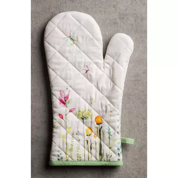 imageMaison d Hermine Oven Mitt  Pot Holder 100 Cotton Heat Resistant Kitchen Oven Gloves 75quotx13quot ampamp Hot Pads 8quotx8quot Chef Women ampamp Men Parties Birdies On Wire  SpringSummer7  Botanical Fresh