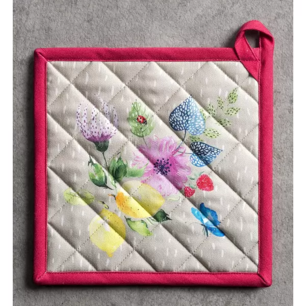 imageMaison d Hermine Oven Mitt  Pot Holder 100 Cotton Heat Resistant Kitchen Oven Gloves 75quotx13quot ampamp Hot Pads 8quotx8quot Chef Women ampamp Men Parties Birdies On Wire  SpringSummer21  Jardin Dete  Fog