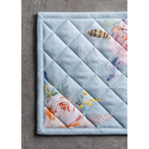 imageMaison d Hermine Oven Mitt  Pot Holder 100 Cotton Heat Resistant Kitchen Oven Gloves 75quotx13quot ampamp Hot Pads 8quotx8quot Chef Women ampamp Men Parties Birdies On Wire  SpringSummer47  Ibiza