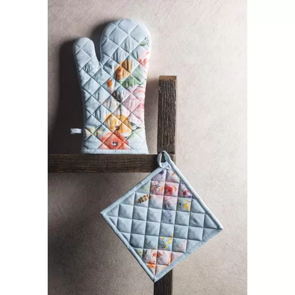 imageMaison d Hermine Oven Mitt  Pot Holder 100 Cotton Heat Resistant Kitchen Oven Gloves 75quotx13quot ampamp Hot Pads 8quotx8quot Chef Women ampamp Men Parties Birdies On Wire  SpringSummer47  Ibiza