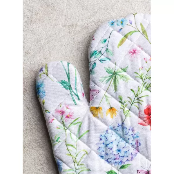 imageMaison d Hermine Oven Mitt  Pot Holder 100 Cotton Heat Resistant Kitchen Oven Gloves 75quotx13quot ampamp Hot Pads 8quotx8quot Chef Women ampamp Men Parties Birdies On Wire  SpringSummer14  Just Floral