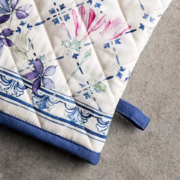 imageMaison d Hermine Oven Mitt  Pot Holder 100 Cotton Heat Resistant Kitchen Oven Gloves 75quotx13quot ampamp Hot Pads 8quotx8quot Chef Women ampamp Men Parties Birdies On Wire  SpringSummer8  Faience