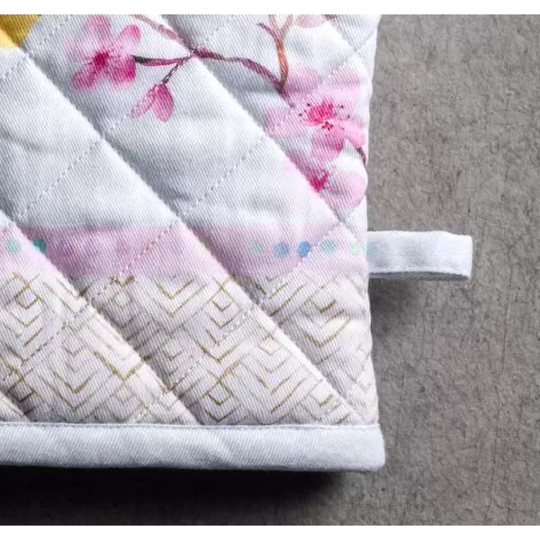 imageMaison d Hermine Oven Mitt  Pot Holder 100 Cotton Heat Resistant Kitchen Oven Gloves 75quotx13quot ampamp Hot Pads 8quotx8quot Chef Women ampamp Men Parties Birdies On Wire  SpringSummer17  Blossoms in Spring