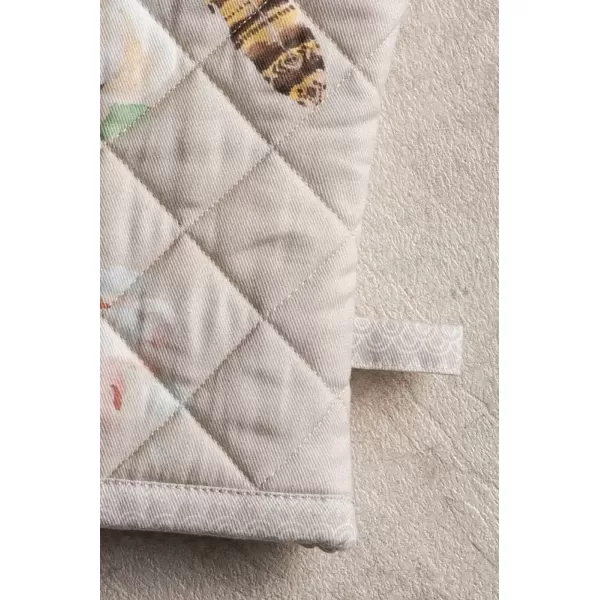 imageMaison d Hermine Oven Mitt  Pot Holder 100 Cotton Heat Resistant Kitchen Oven Gloves 75quotx13quot ampamp Hot Pads 8quotx8quot Chef Women ampamp Men Parties Birdies On Wire  SpringSummer50  Ibiza  Beige