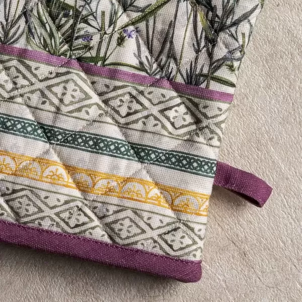 imageMaison d Hermine Oven Mitt  Pot Holder 100 Cotton Heat Resistant Kitchen Oven Gloves 75quotx13quot ampamp Hot Pads 8quotx8quot Chef Women ampamp Men Parties Birdies On Wire  SpringSummer15  Fanny Lavender