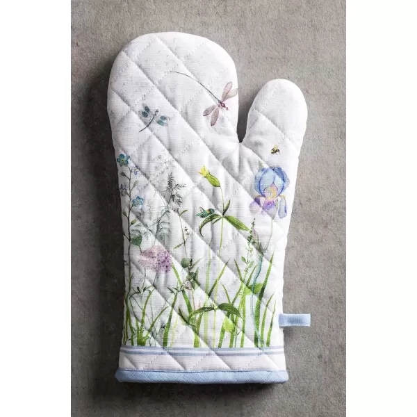 imageMaison d Hermine Oven Mitt  Pot Holder 100 Cotton Heat Resistant Kitchen Oven Gloves 75quotx13quot ampamp Hot Pads 8quotx8quot Chef Women ampamp Men Parties Birdies On Wire  SpringSummer9  Fleurs De Mai