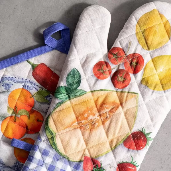 imageMaison d Hermine Oven Mitt  Pot Holder 100 Cotton Heat Resistant Kitchen Oven Gloves 75quotx13quot ampamp Hot Pads 8quotx8quot Chef Women ampamp Men Parties Birdies On Wire  SpringSummer43  Gourmand