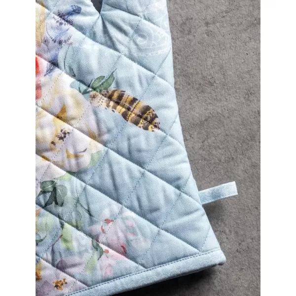 imageMaison d Hermine Oven Mitt  Pot Holder 100 Cotton Heat Resistant Kitchen Oven Gloves 75quotx13quot ampamp Hot Pads 8quotx8quot Chef Women ampamp Men Parties Birdies On Wire  SpringSummer47  Ibiza