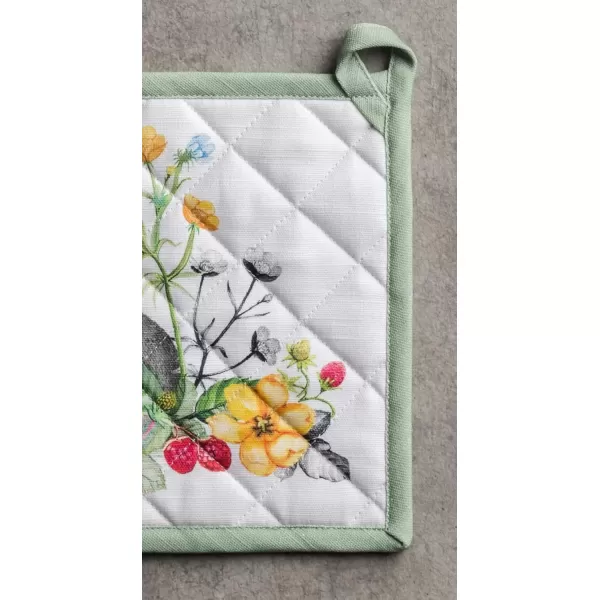 imageMaison d Hermine Oven Mitt  Pot Holder 100 Cotton Heat Resistant Kitchen Oven Gloves 75quotx13quot ampamp Hot Pads 8quotx8quot Chef Women ampamp Men Parties Birdies On Wire  SpringSummer27  Printemps