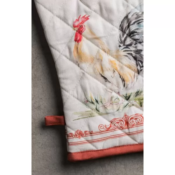 imageMaison d Hermine Oven Mitt  Pot Holder 100 Cotton Heat Resistant Kitchen Oven Gloves 75quotx13quot ampamp Hot Pads 8quotx8quot Chef Women ampamp Men Parties Birdies On Wire  SpringSummer5  Campagne  Coq