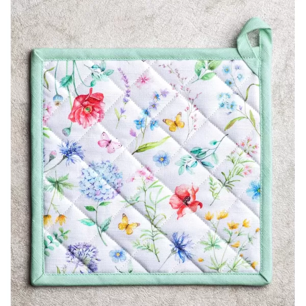 imageMaison d Hermine Oven Mitt  Pot Holder 100 Cotton Heat Resistant Kitchen Oven Gloves 75quotx13quot ampamp Hot Pads 8quotx8quot Chef Women ampamp Men Parties Birdies On Wire  SpringSummer14  Just Floral