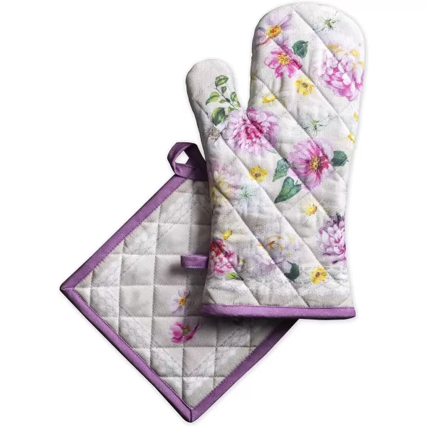 imageMaison d Hermine Oven Mitt  Pot Holder 100 Cotton Heat Resistant Kitchen Oven Gloves 75quotx13quot ampamp Hot Pads 8quotx8quot Chef Women ampamp Men Parties Birdies On Wire  SpringSummer40  Pivoine