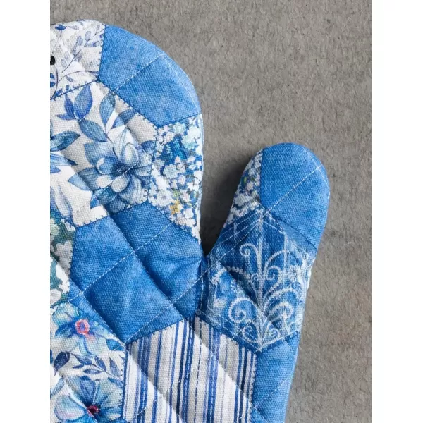 imageMaison d Hermine Oven Mitt  Pot Holder 100 Cotton Heat Resistant Kitchen Oven Gloves 75quotx13quot ampamp Hot Pads 8quotx8quot Chef Women ampamp Men Parties Birdies On Wire  SpringSummer19  Summer Blues