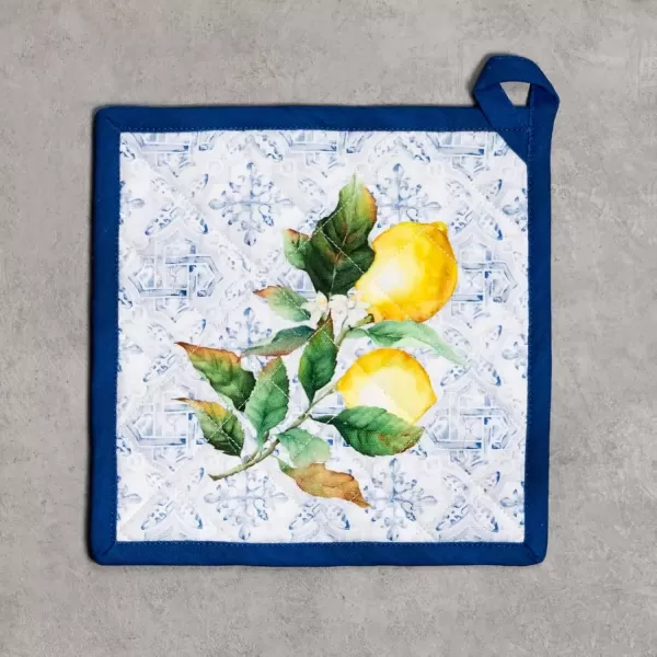 imageMaison d Hermine Oven Mitt  Pot Holder 100 Cotton Heat Resistant Kitchen Oven Gloves 75quotx13quot ampamp Hot Pads 8quotx8quot Chef Women ampamp Men Parties Birdies On Wire  SpringSummerCitrus
